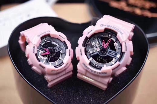 一对，现货秒发 原单品质，45度自动抬手亮灯功能，配备鉴定证书---GA-110+baby g，现货---卡西欧G-SHOCK--经典防震表盘设计 商品图3