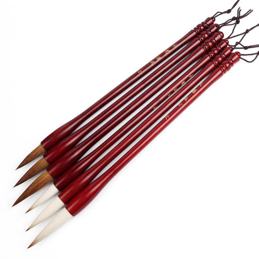 【精选毛笔】《清风流云》纯狼毫、兼毫毛笔大中小三支装 商品图3