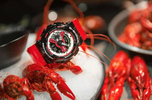 新款现货 卡西欧G-SHOCK罗志祥代言硬碰硬黑红小龙虾GA-110RB-1A 商品图0