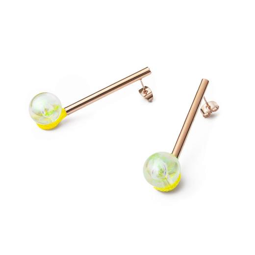 北京仓｜La môme bijou-Bulles Tube-耳环（黄色）［法国设计师］ 商品图0
