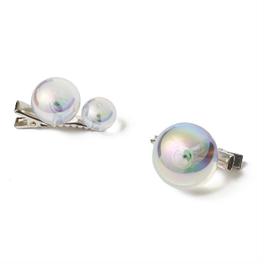 北京仓｜La môme bijou-Bulles-crocodile clips 发卡（银色）［法国设计师］