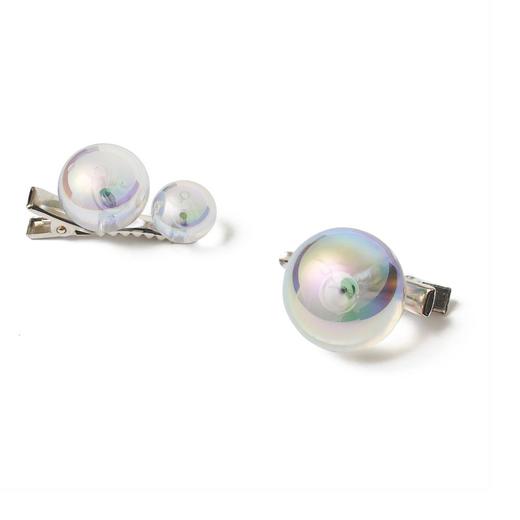 北京仓｜La môme bijou-Bulles-crocodile clips 发卡（银色）［法国设计师］ 商品图0