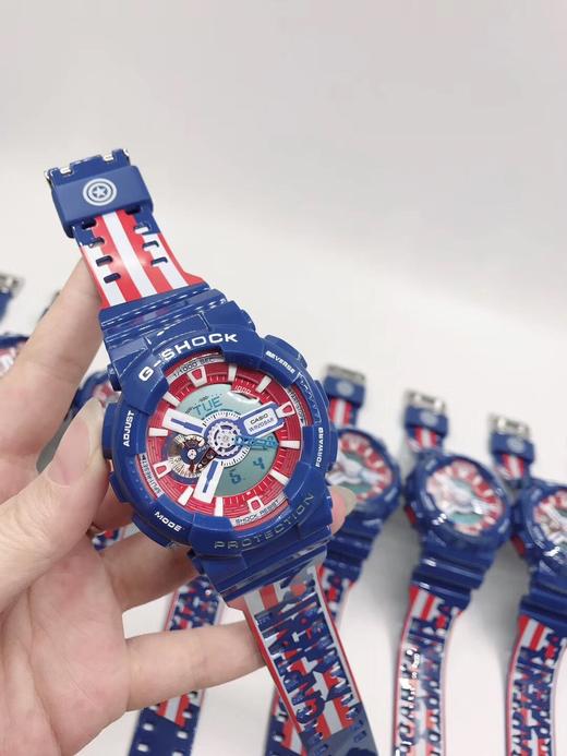 卡西欧G-SHOCK复仇者联盟漫威限量版手表男 美国队长 商品图5