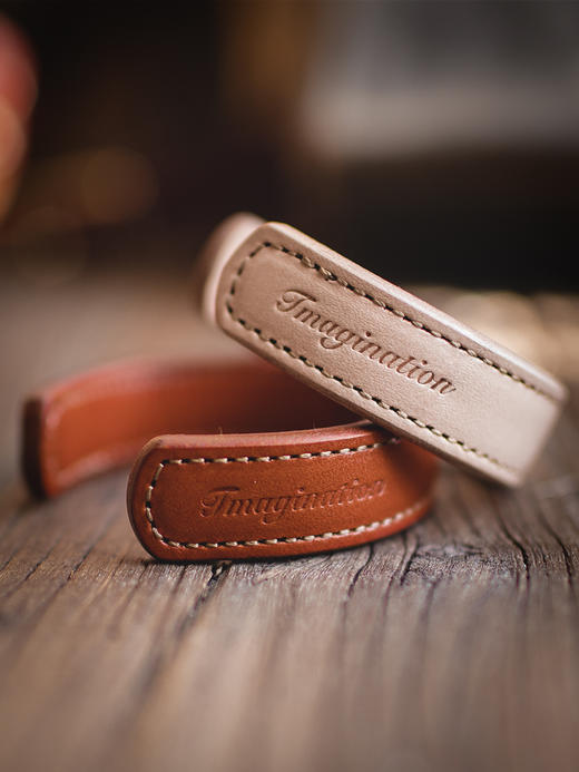 工装优选 日系复古进口植鞣真皮手镯小众开口宽手环男女礼物配饰 商品图0