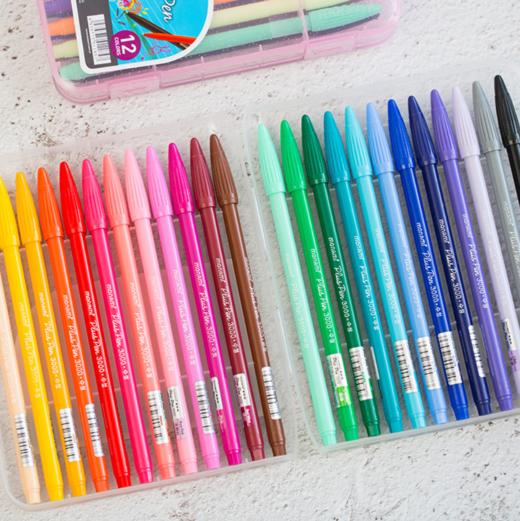 【文具】* 纤维水性笔套装 彩色水彩笔中性笔水笔塑料壳装4款选 商品图2