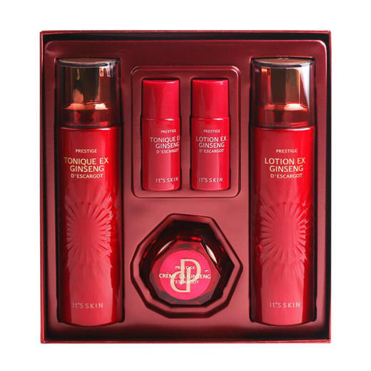 韩国 it's skin 伊思红参水乳 蜗牛水乳2件套盒带面霜中样10ml 商品图2