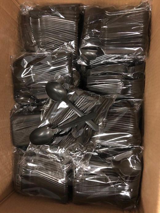 黑色球形勺 （球型大饭更/勺子/DS1调羹 ）50支*40包/件  四果汤、中餐汤勺 商品图4