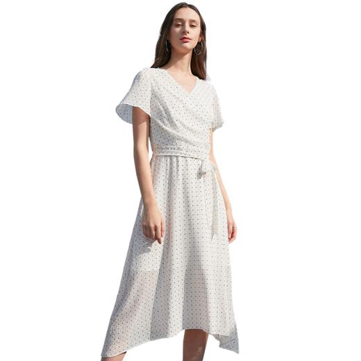 欧芮儿短袖波点连衣裙女中长款A字裙很仙的法国小众裙子 商品图3