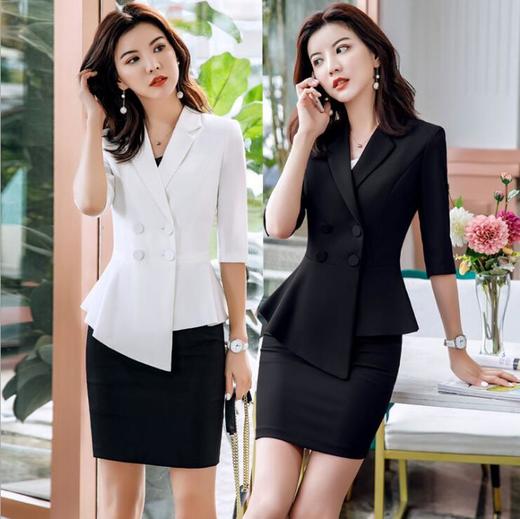 BSL-AXE-1907夏新款传统OL经典中袖职业西服西裤西裙 商品图0