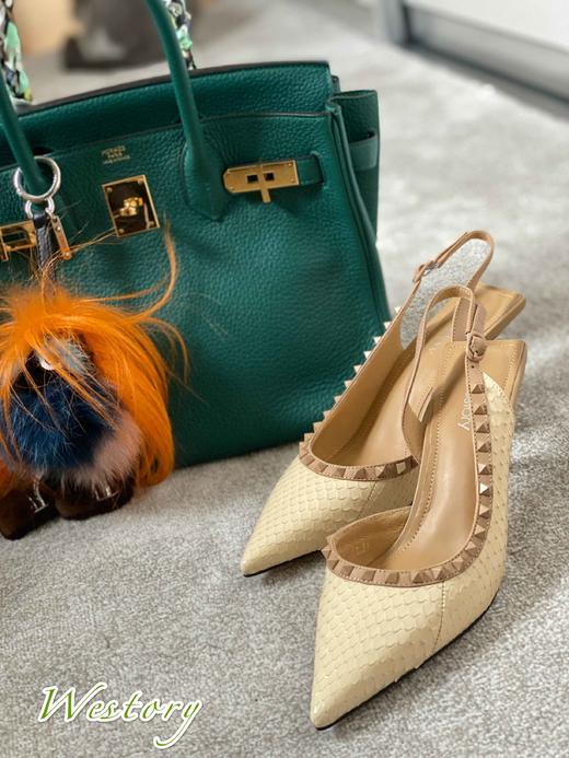 westory夏新细跟法式仙女风百搭铆钉舒适ins凉鞋51991 商品图1