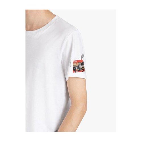 BURBERRY 博柏利 白色涂鸦票根印花男士短袖T恤 白色 8001181 A1464 商品图3