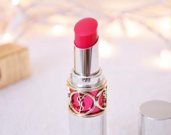 ysl圣罗兰银色圆管双色红唇夹心口红唇膏11# 想你色