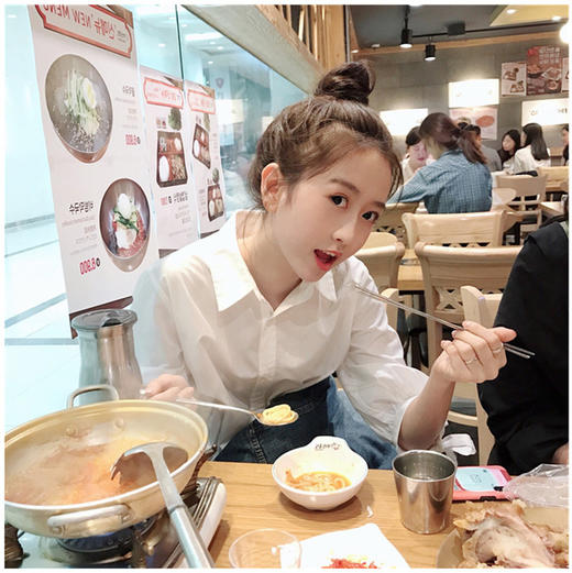 【文艺娃娃衫百褶衬衣裙子】夏装复古休闲宽松中长款白色洋气衬衫女连衣裙 商品图1