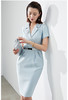 “幽光贝母”J8382948X颈袖添香年装气质修身包臀职场OL正装短分袖翻领连衣裙女J8382948X 商品缩略图5