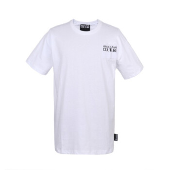 VERSACE JEANS 范思哲 短袖男t恤纯色棉质美杜莎圆领打底衫 白色 B3GVA7X5 30324 003