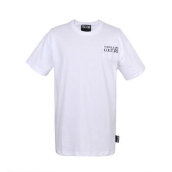 VERSACE JEANS 范思哲 短袖男t恤纯色棉质美杜莎圆领打底衫 白色 B3GVA7X5 30324 003 商品图0