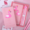 【文具】粉色少女心本子带笔套装可爱卡通火烈鸟学生记事本 商品缩略图0