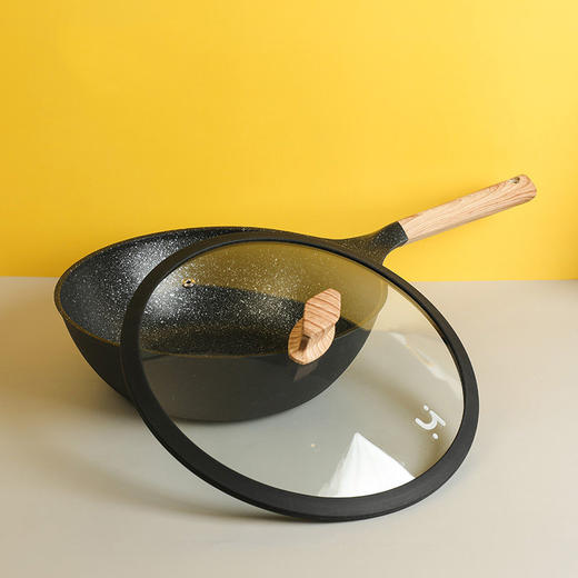 黄小厨欢喜系列不粘炒锅三件套hxcltz002b