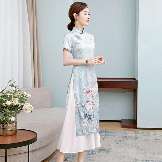 DJ-HA9109中国风复古立领改良版奥戴旗袍 商品图1