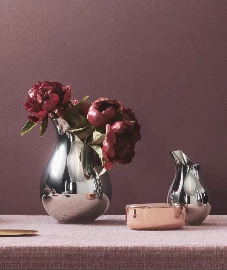 georgjensen高级镜面花瓶丹麦皇室御用