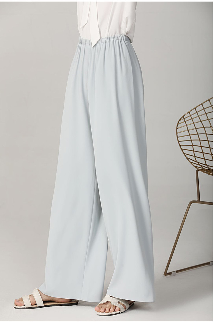 vinsu法式轻奢阔腿空气裤