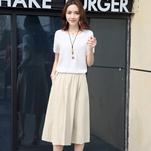 WZNH-LDB305-1拉链中腰气质显瘦圆领优雅套装 商品图3