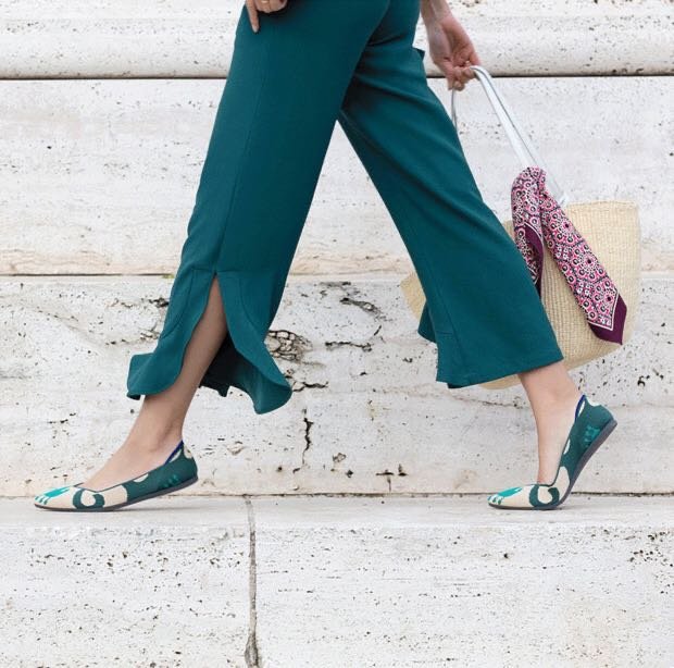 rothys3d飞线王妃鞋独特拼色图案舒适软底浅口单鞋