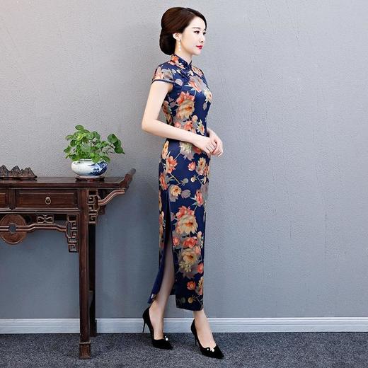 YSD-05889雨打梨花高档丝绸面料修身旗袍裙 商品图2