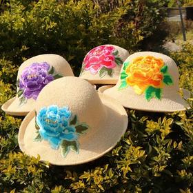 QYSM1001MZ-新款时尚刺绣花沙难帽