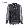 EITIE爱特爱女装夏款复古波点网纱透视飘带桑蚕丝女上衣衬衫6209904 商品缩略图1