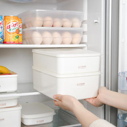 日本 USAMI乌萨咪 可叠放 大容量透明果蔬冰箱保鲜盒 3种规格