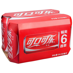 可口可乐（Coca-Cola） 可乐汽水 330ml*6