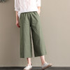 MQ-2166-912夏季文艺复古松紧腰休闲裤垂感显瘦亚麻阔腿裤YY 商品缩略图4