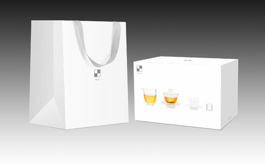 白玉瓷玻璃盖碗套组 商品图1