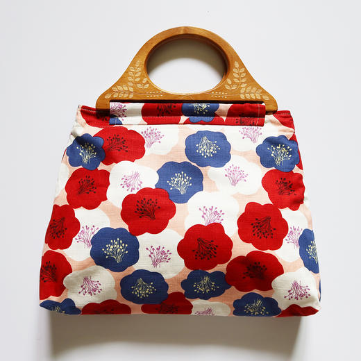 HUGOJIRO木柄手提包插画温柔的花花 商品图4