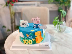 半翻糖手工制作小猪佩奇蛋糕