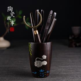 茶道配件-茶道六君子-木制/纯铜清荷、竹韵、空谷、风荷5款可选（各个形式所含配件不同，购买前请查看详情页确认）