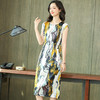 ASE 6679 复古印花真丝桑蚕丝连衣裙 商品缩略图3