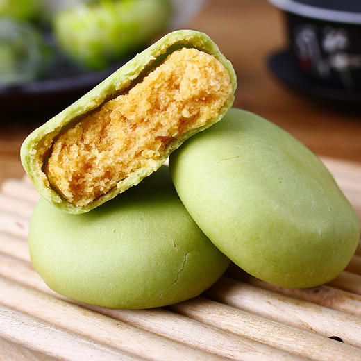 千丝抹茶绿豆饼绿豆糕点老式整箱早餐面包小吃休闲小吃网红零食品