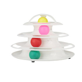 玲宠四层猫转盘球益智游乐轨道塔逗猫咪玩具幼猫宠物用品猫猫