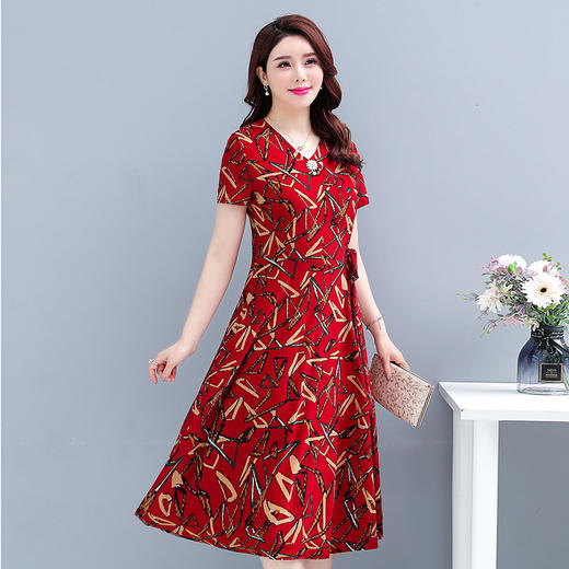 MQ-YYN2003夏季新款修身显瘦V领减龄碎花连衣裙YY 商品图5