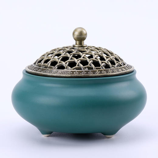 不上架古风三足陶瓷炉四色可选家用室内沉香檀香炉熏香炉创意小香炉盘