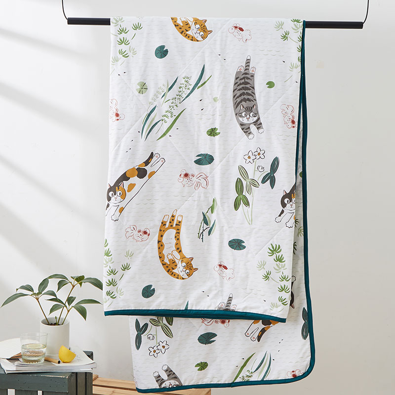 【幸运土猫】多款！如茉全棉纯棉水洗夏被夏凉被空调被毯原创设计
