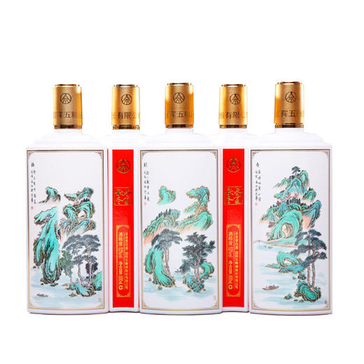 五粮液 春夏秋冬 五福吉运酒 礼盒装 52度 500ml*5瓶 商品图2