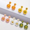 【少女甜美花朵耳坠】925银针小雏菊耳钉女时尚饰品 森系撞色耳环耳钩 商品缩略图1