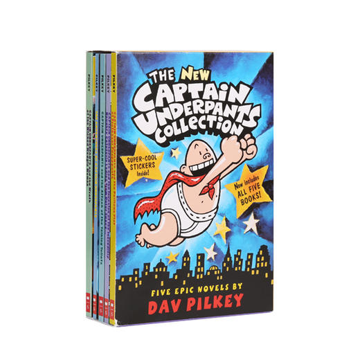 凯迪克童书英文原版绘本内裤超人系列5册英文原版小说英语启蒙