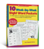 学乐读物 Scholastic 英文原版 10 Week-By-Week Sight Word Packets儿童学习课外英语单词练习册3-6岁启蒙词汇拼读 平装 商品缩略图0