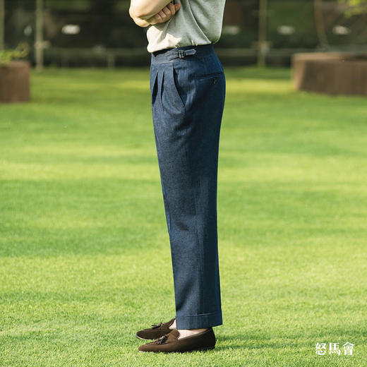 Sojitz 深蓝色丹宁意式工艺裤装 商品图3