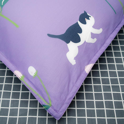 【幸运土猫】紫郁喵如茉全棉纯棉猫三四件套件柔软被套原创设计 商品图2