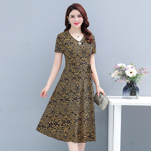 MQ-YYN2003夏季新款修身显瘦V领减龄碎花连衣裙YY 商品图3